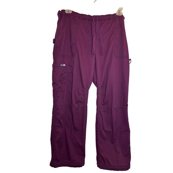 Kathy Peterson Purple Scrub Cargo Pants Size XL - Picture 2 of 6